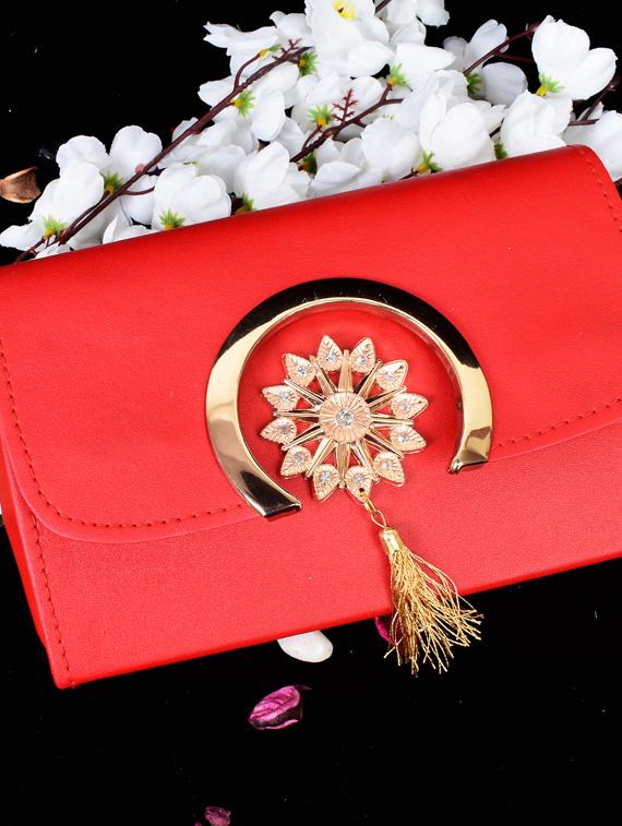 red leatherette (pu) sling bag - 17900162 -  Standard Image - 1