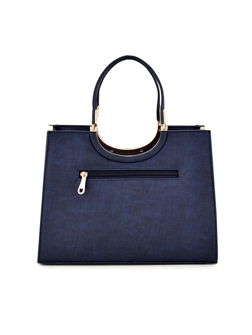 blue leatherette (pu) handbag - 17900266 - Standard Image - 1