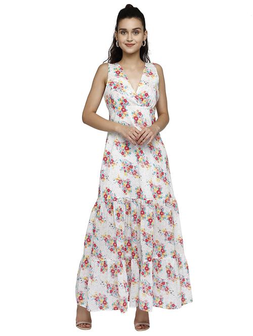 women's fit & flare floral dress - 17901082 - Standard Image - 0