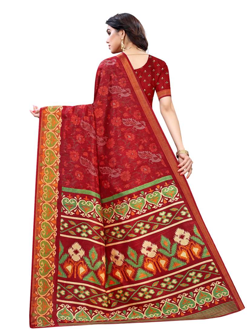 floral printed saree with blouse - 17902447 -  Standard Image - 1