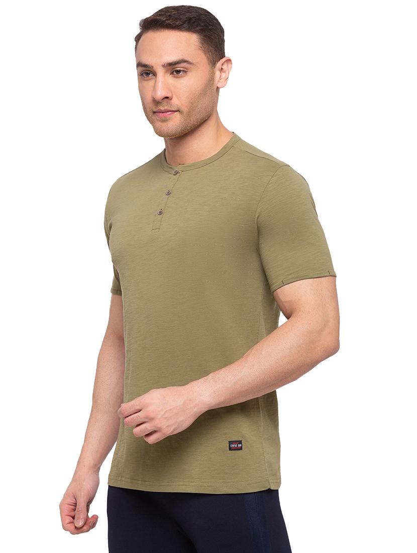 olive melange t-shirt - 17904857 - Standard Image - 1