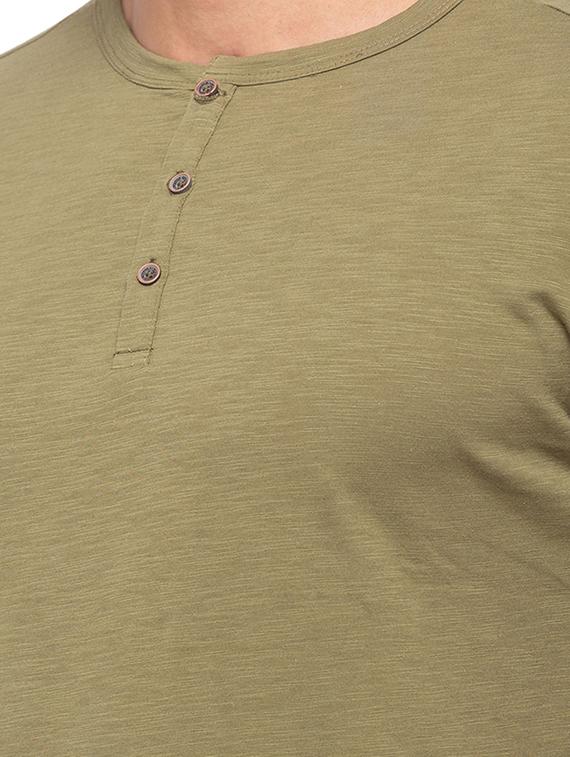 olive melange t-shirt - 17904857 - Standard Image - 4