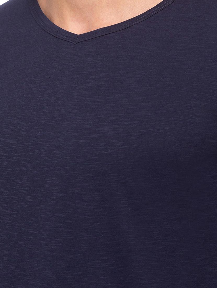 dark blue melange t-shirt - 17904858 - Standard Image - 4