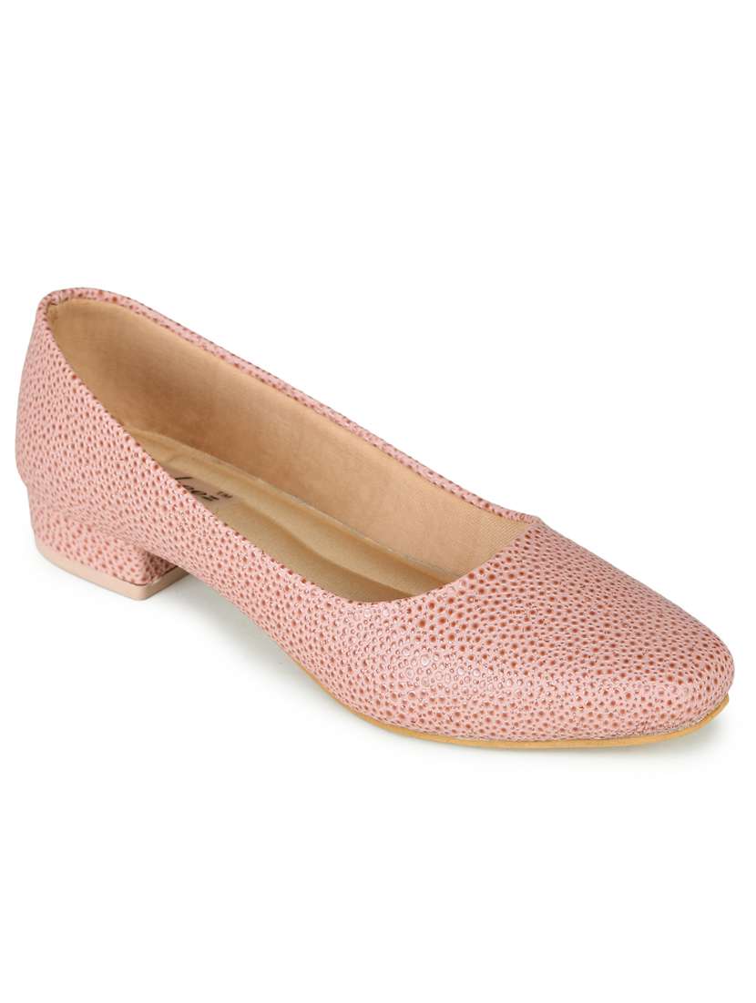 pink leatherette slip on ballerina