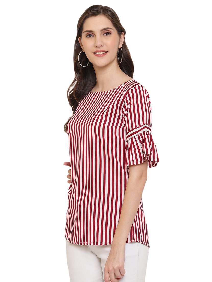 women's straight round neck top - 17906272 -  Standard Image - 1
