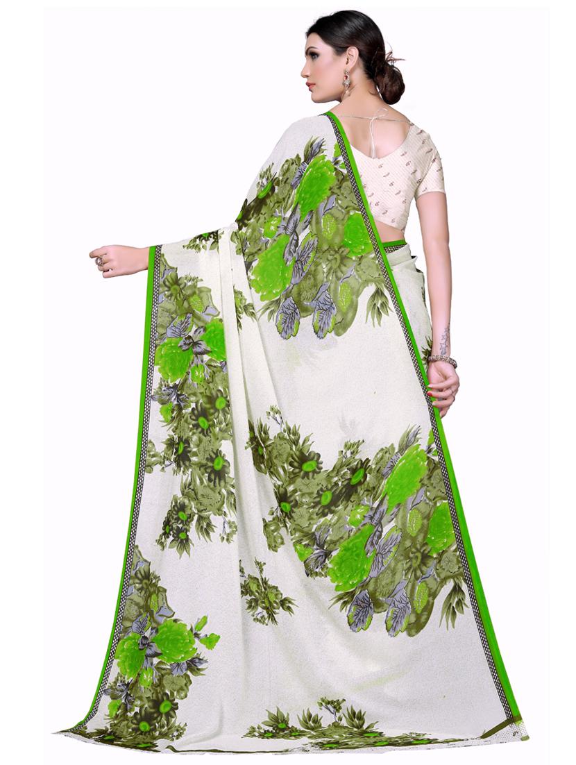floral printed saree with blouse - 17906301 -  Standard Image - 1