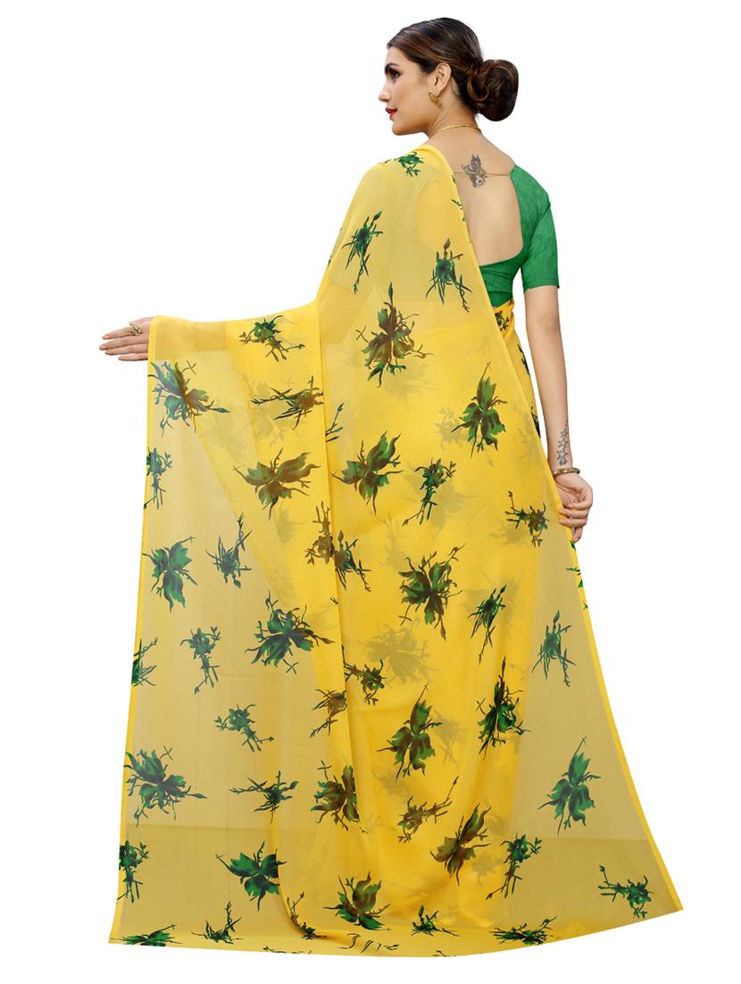 floral printed saree with blouse - 17906324 - Standard Image - 1