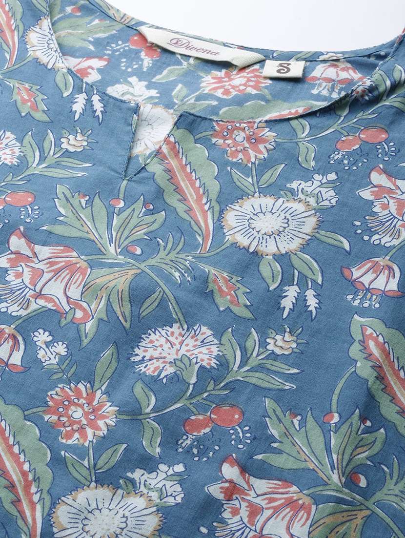 notch neck printed nightwear pajama set - 17906717 - Standard Image - 4