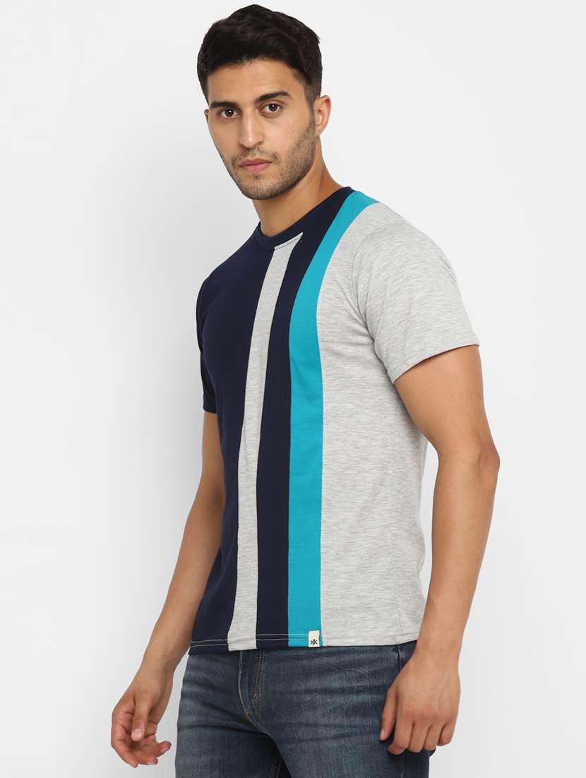 multi colored color block cut & sew t-shirt - 17906796 -  Standard Image - 1