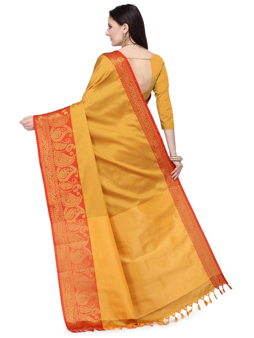 solid banarasi saree - 17907405 - Standard Image - 1