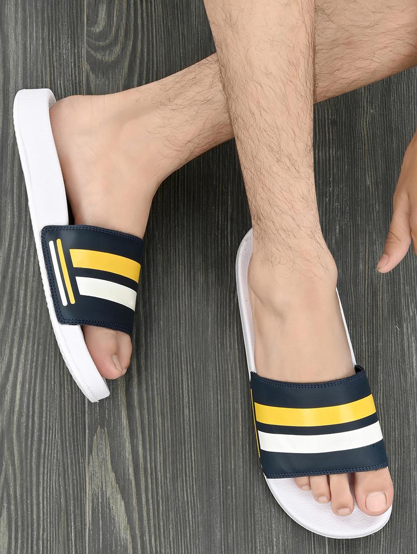 yellow striped flip flop - 17907568 - Standard Image - 4