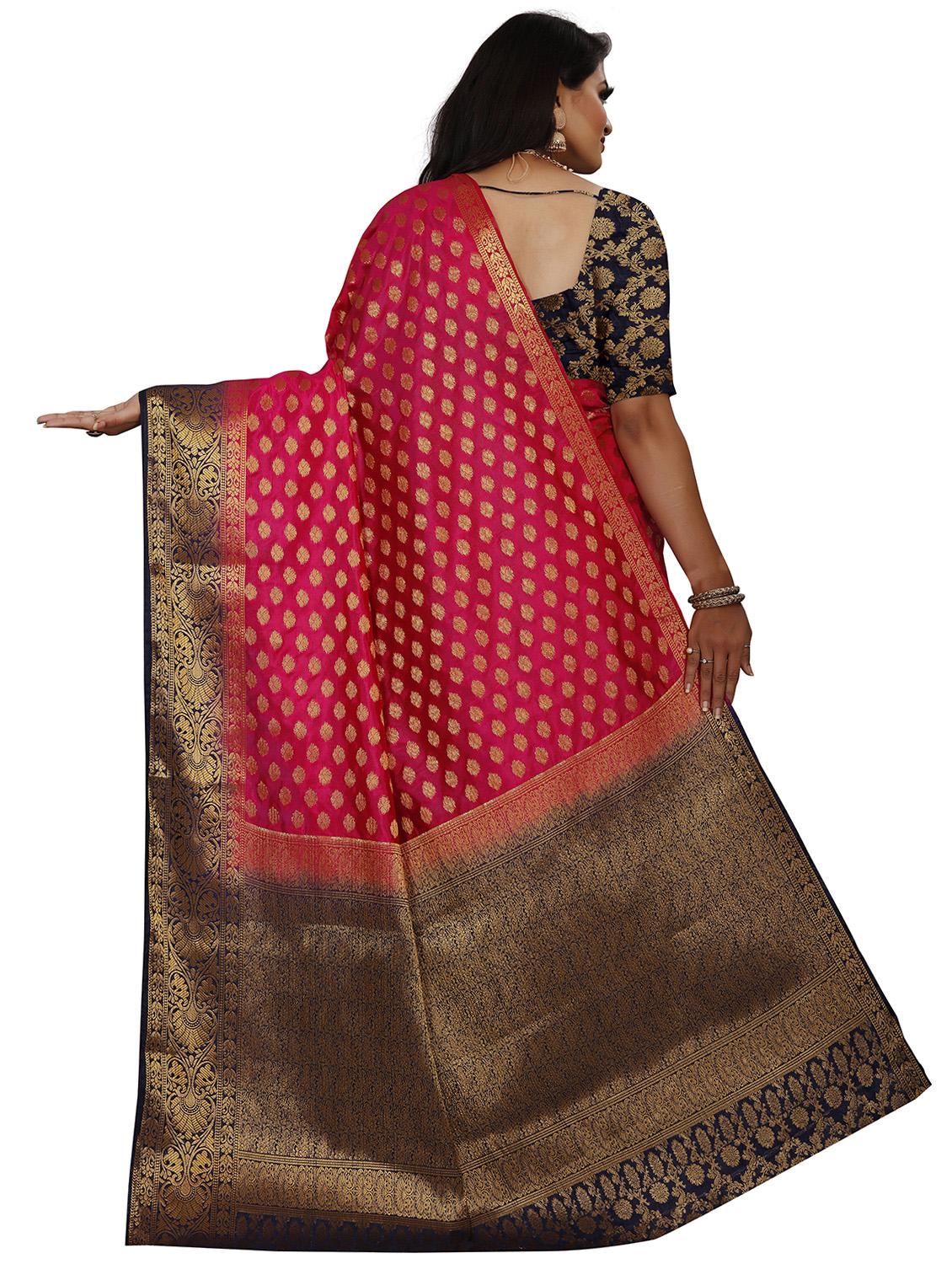 zari work kanjivaram saree with blouse - 17907631 - Standard Image - 1
