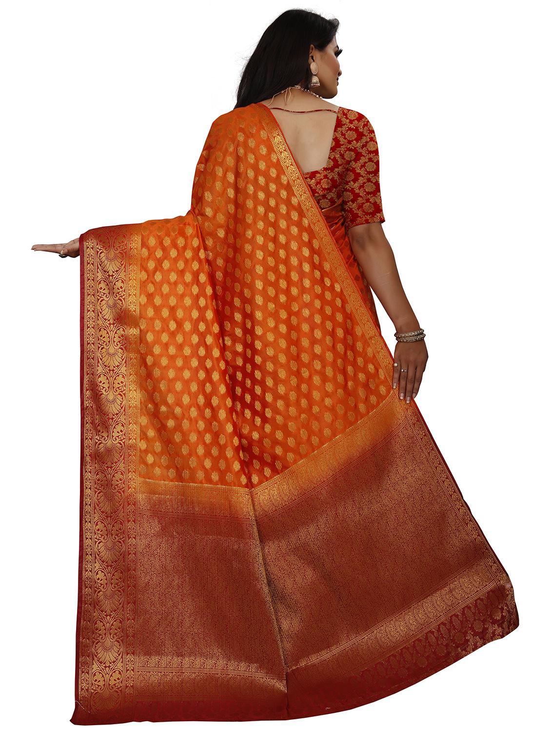 zari work kanjivaram saree with blouse - 17907632 - Standard Image - 1