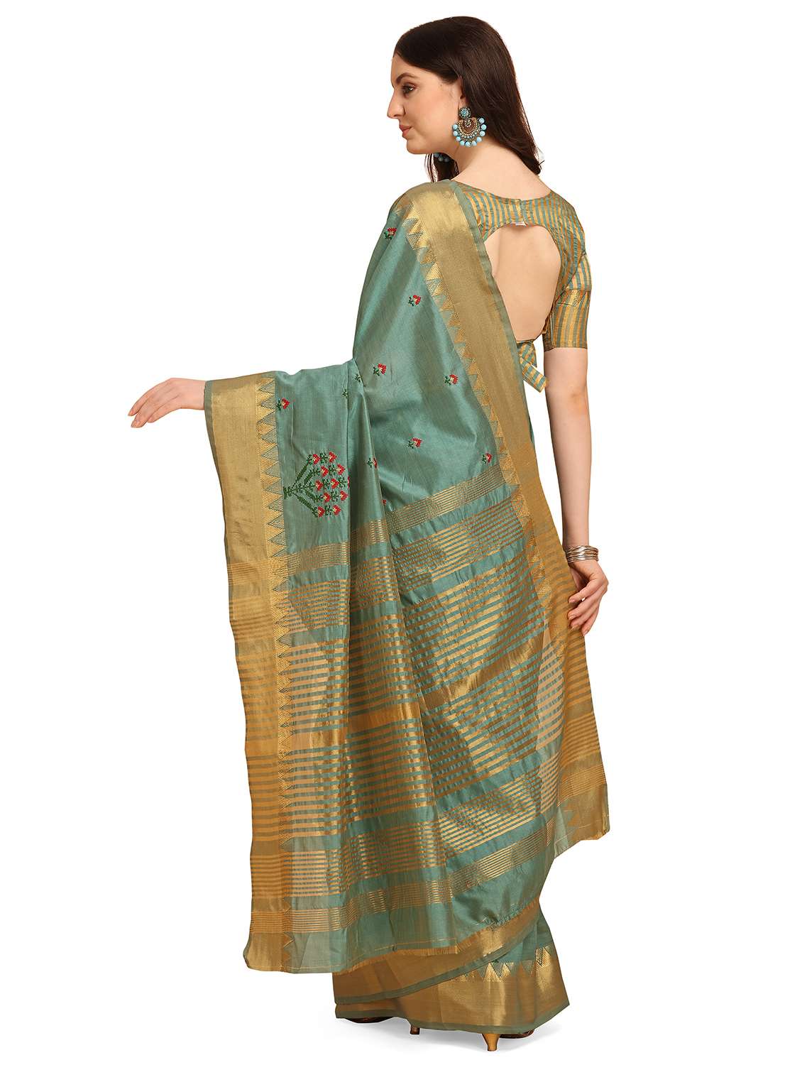 women's banarasi saree with blouse - 17908133 - Standard Image - 1