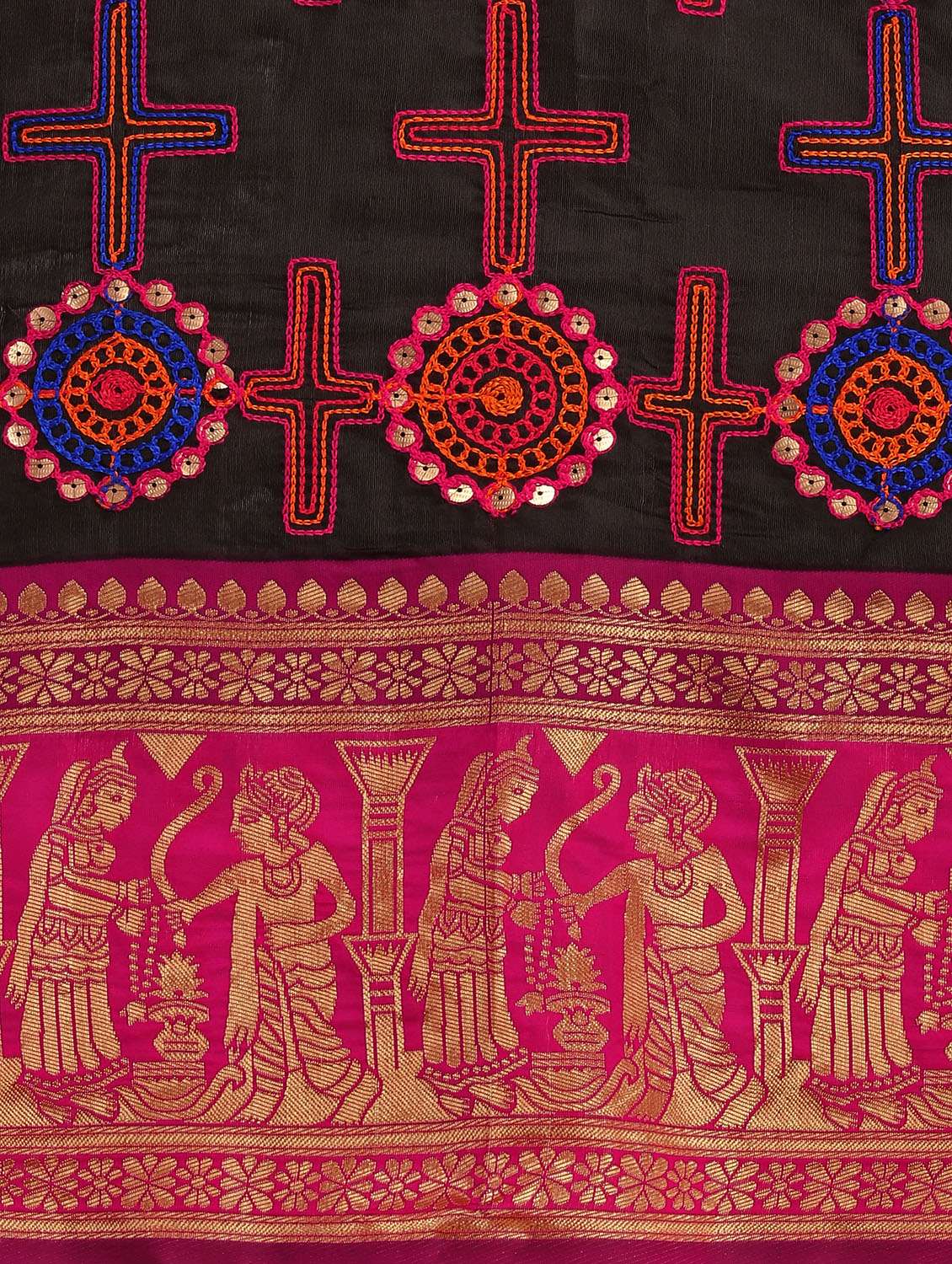 women's embroidered saree with blouse - 17908150 -  Standard Image - 4