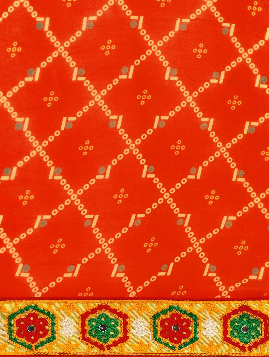 women's solid with work orange colored saree with blouse - 17908153 -  Standard Image - 4