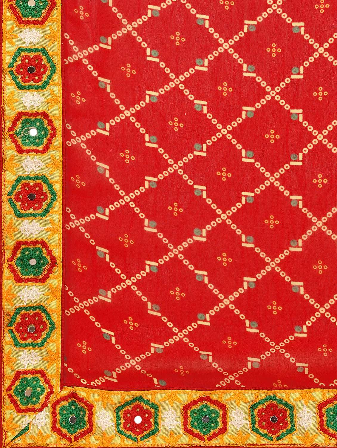 women's printed red colored saree with blouse - 17908155 -  Standard Image - 4