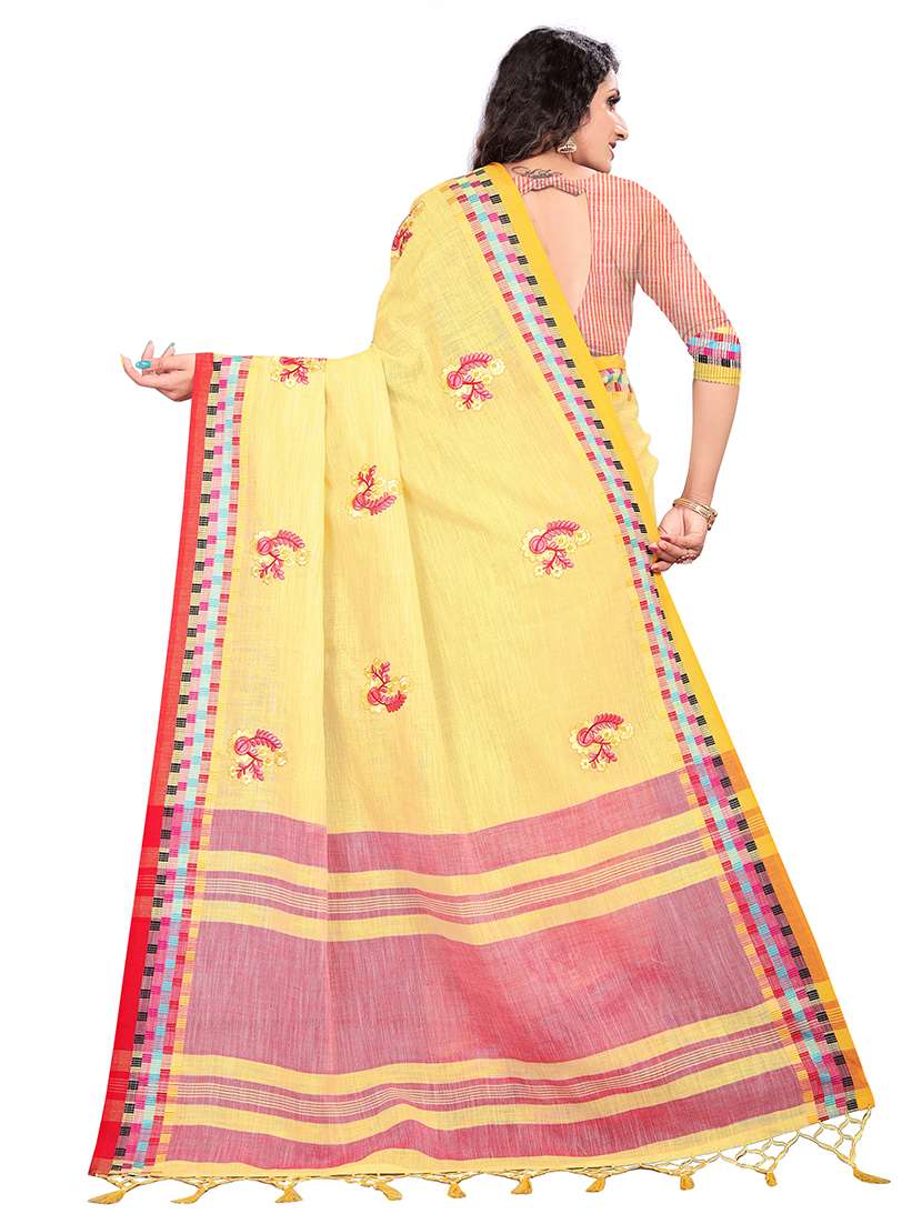 bordered embroidered saree - 17908539 -  Standard Image - 1