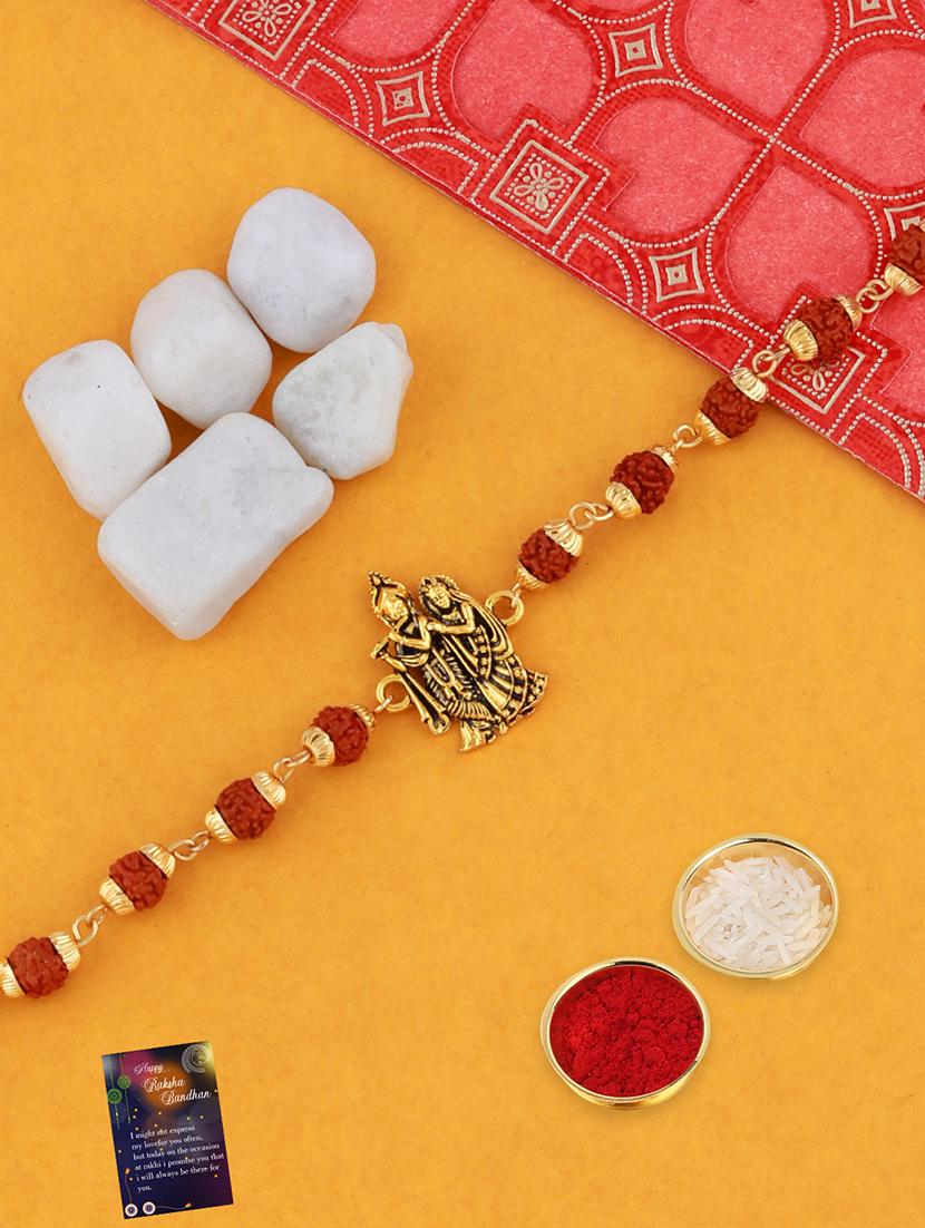 pack of 2 rakhi set with roli chawal & greeting card - 17909989 -  Standard Image - 1