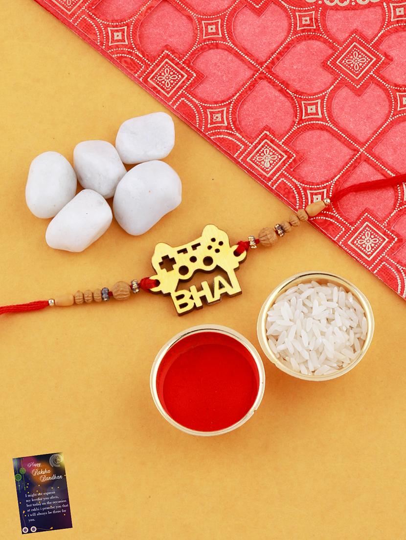 pack of 2 rakhi set with roli chawal & greeting card - 17909991 -  Standard Image - 1