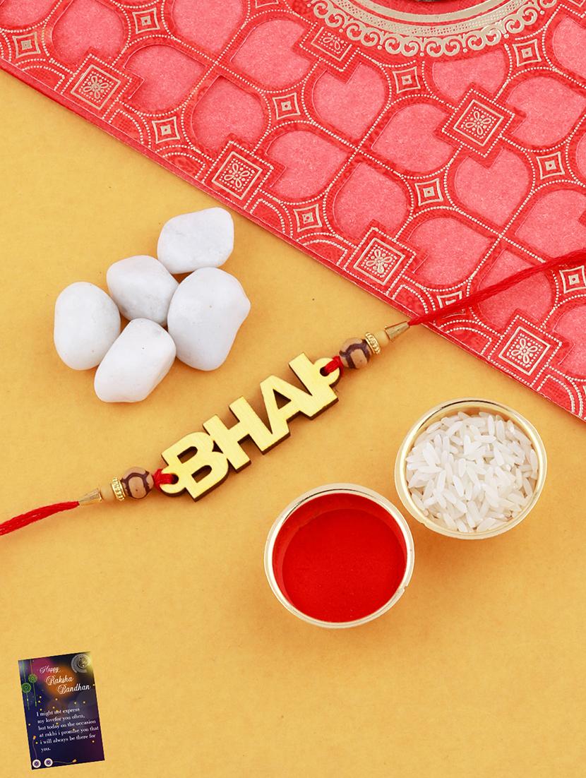 pack of 2 rakhi set with roli chawal & greeting card - 17909998 -  Standard Image - 1