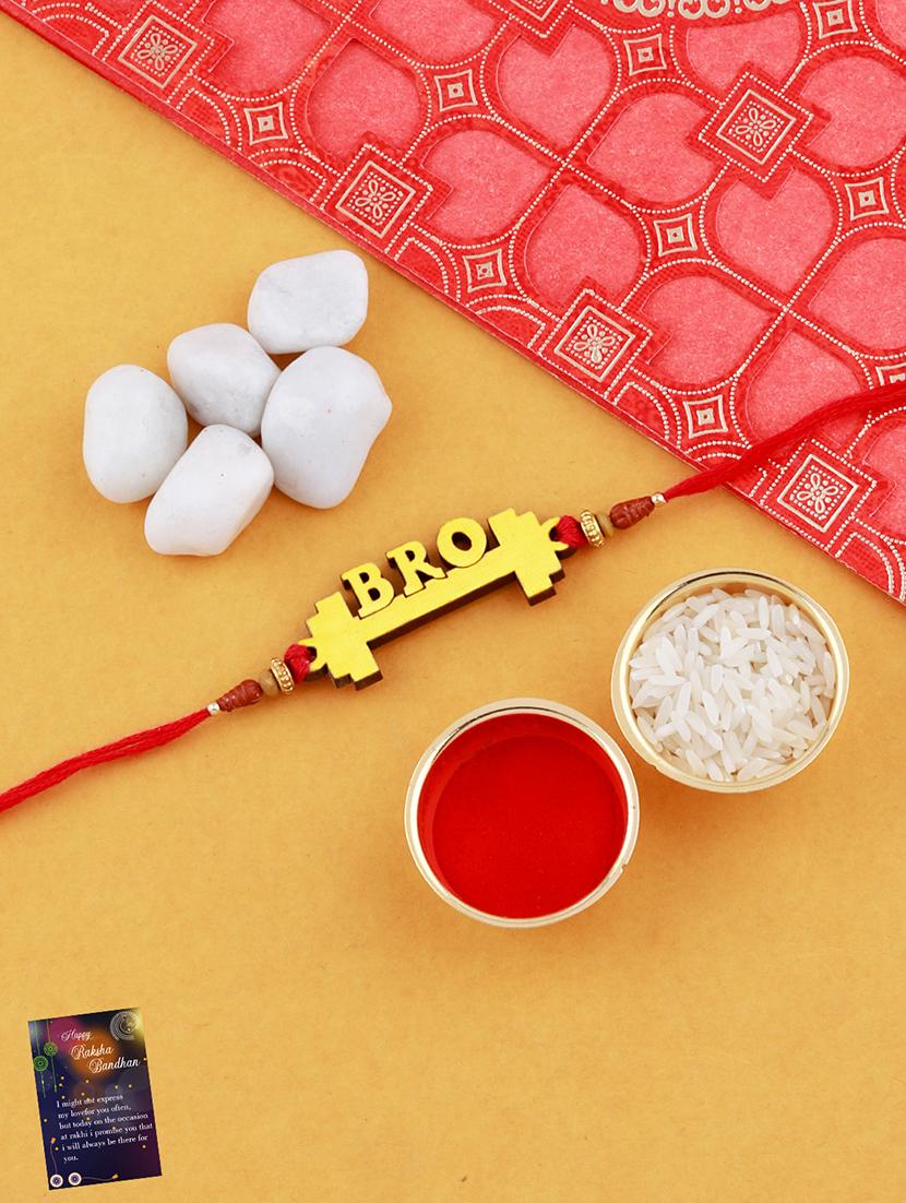 pack of 2 rakhi set with roli chawal & greeting card - 17910011 -  Standard Image - 1
