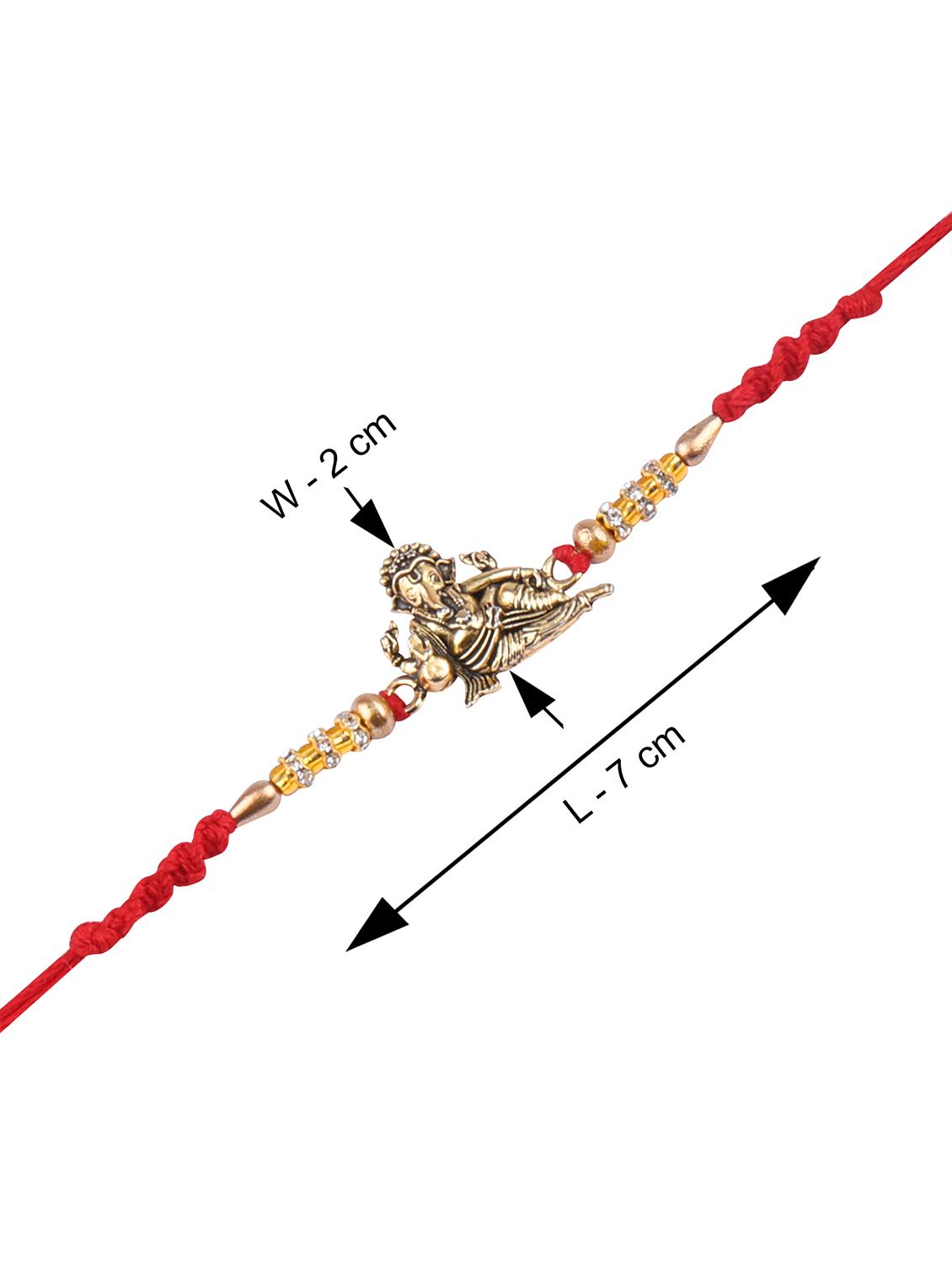 pack of 2 rakhi with roli chawal & greeting card - 17910075 - Standard Image - 4