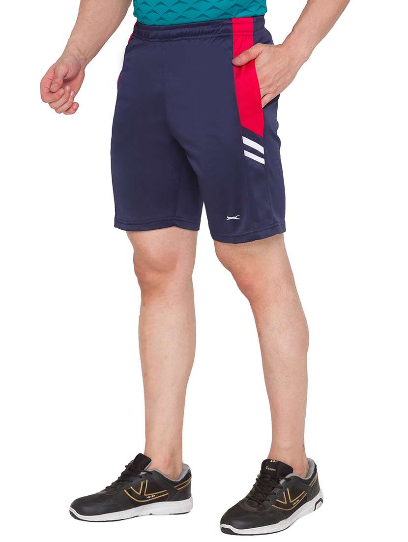 navy blue side taped shorts - 17911104 - Standard Image - 1