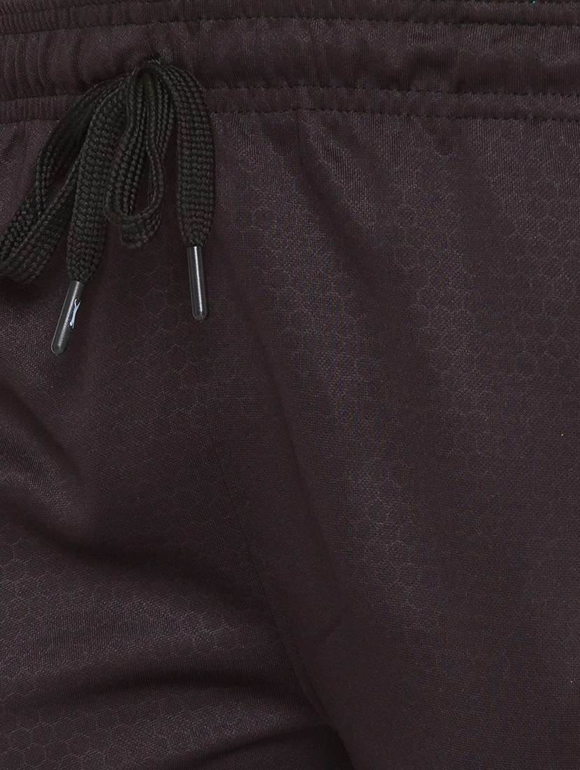 black solid full length track pant - 17911117 - Standard Image - 4