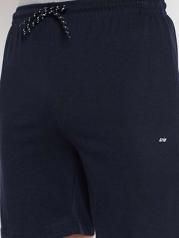 navy blue solid shorts - 17911264 - Standard Image - 4