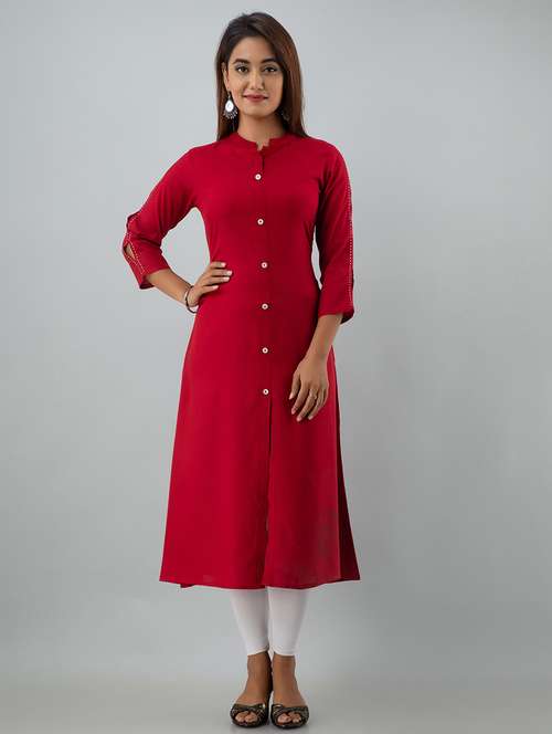 women's front slit kurta - 17911830 - Standard Image - 0