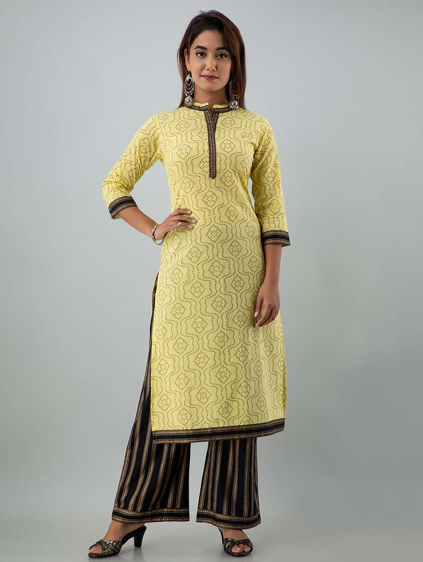 bandhani kurta palazzo set