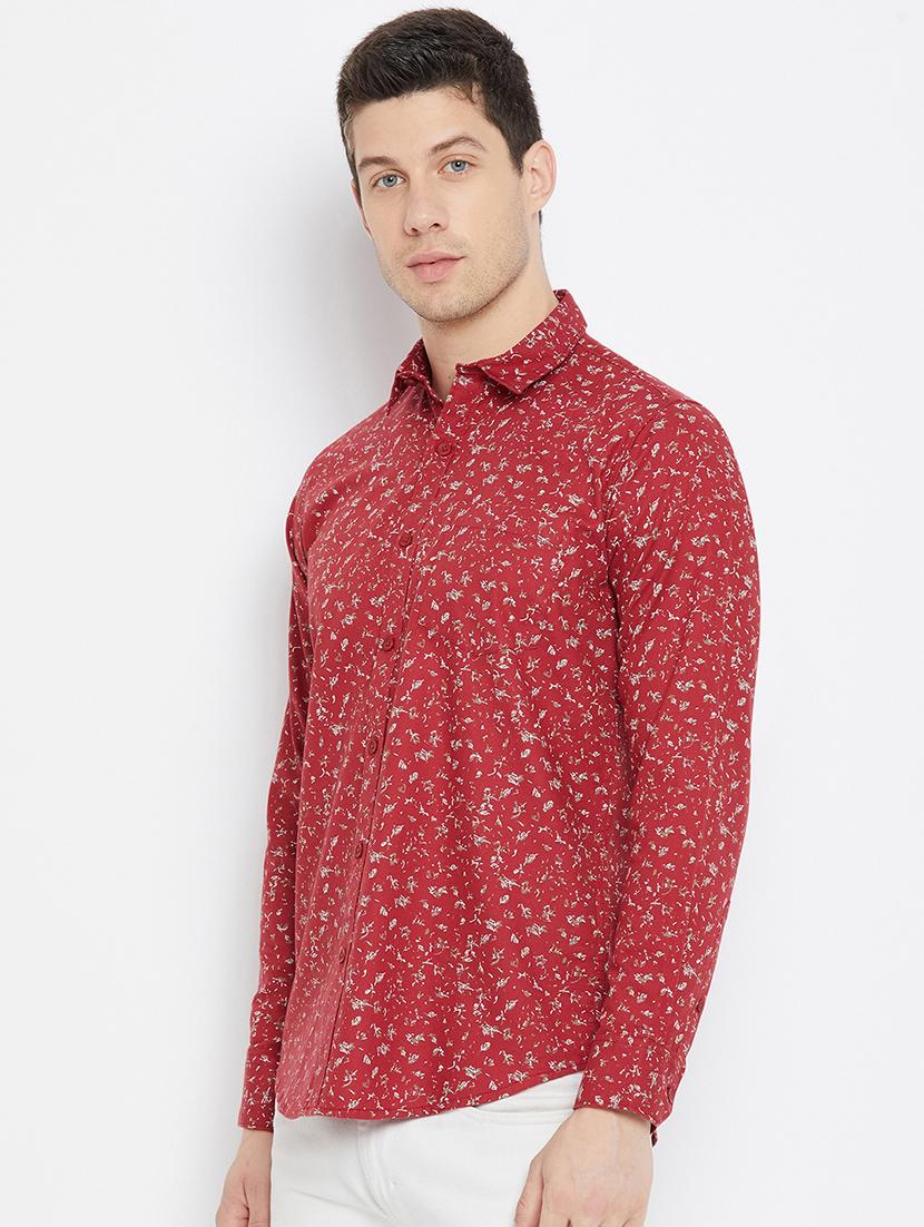 red printed casual shirt - 17912148 - Standard Image - 1