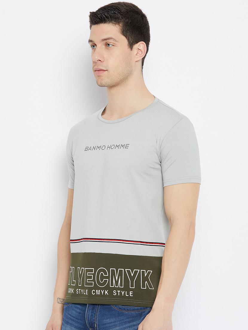 grey printed cut & sew t-shirt - 17912176 - Standard Image - 1