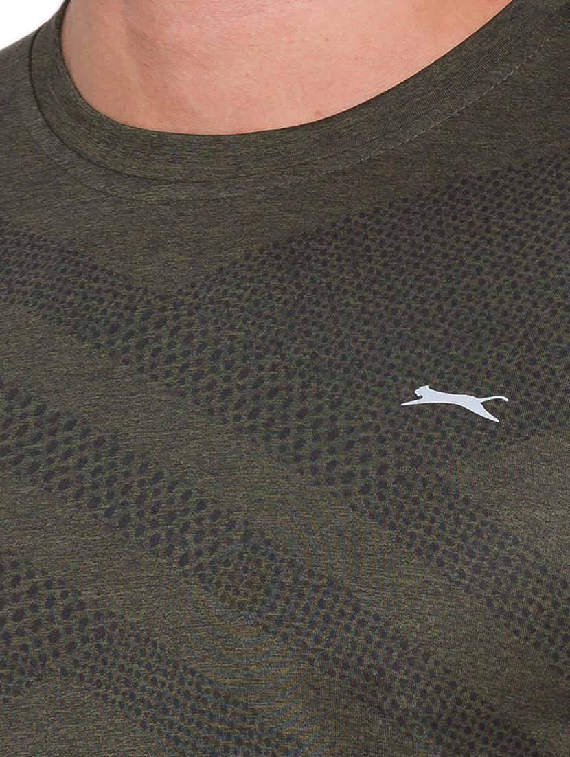 olive green printed t-shirt - 17912871 - Standard Image - 4