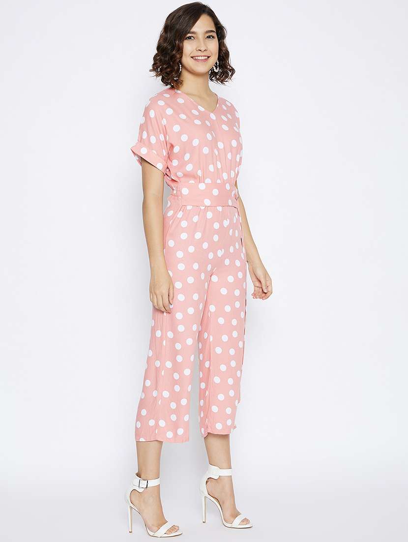 V-neck Polka Dot Jumpsuit - 17913176 -  Standard Image - 1