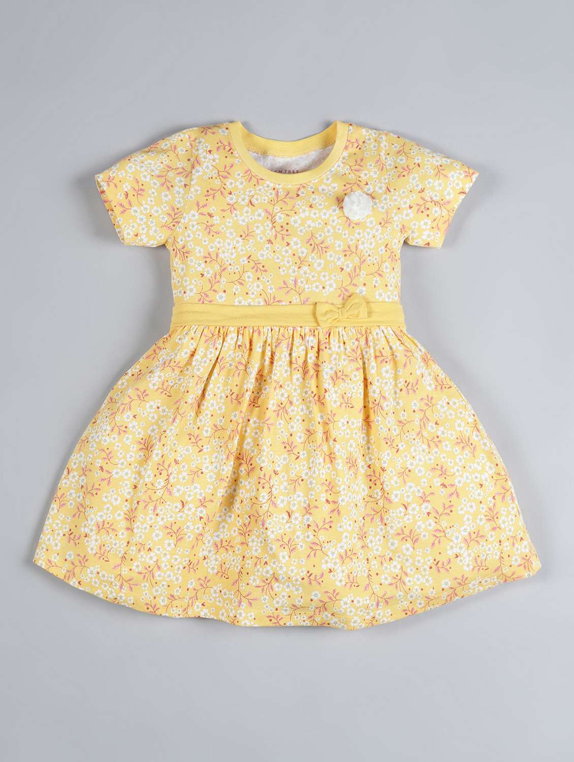 girls round neck short sleeves frock