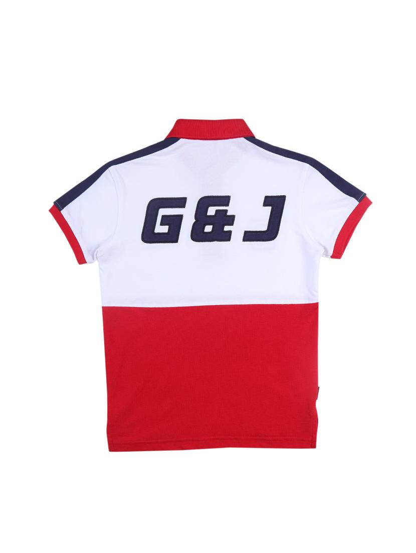 polo neck color block t-shirt - 17916528 - Standard Image - 1