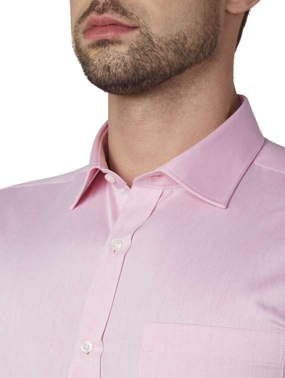 pink solid formal shirt - 17917126 -  Standard Image - 4