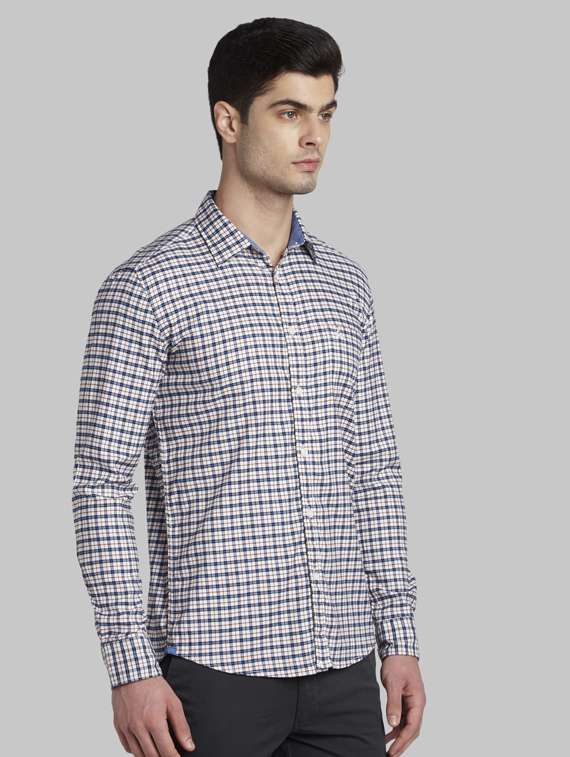 white checkered casual shirt - 17917217 - Standard Image - 1