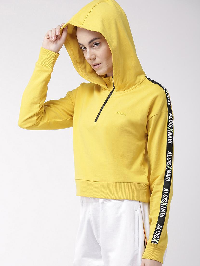 hooded neck side taped sweatshirt - 17917619 -  Standard Image - 1