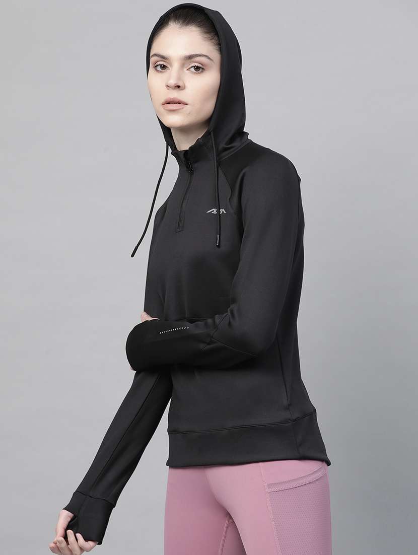 hooded neck  solid sweatshirt - 17917620 -  Standard Image - 1