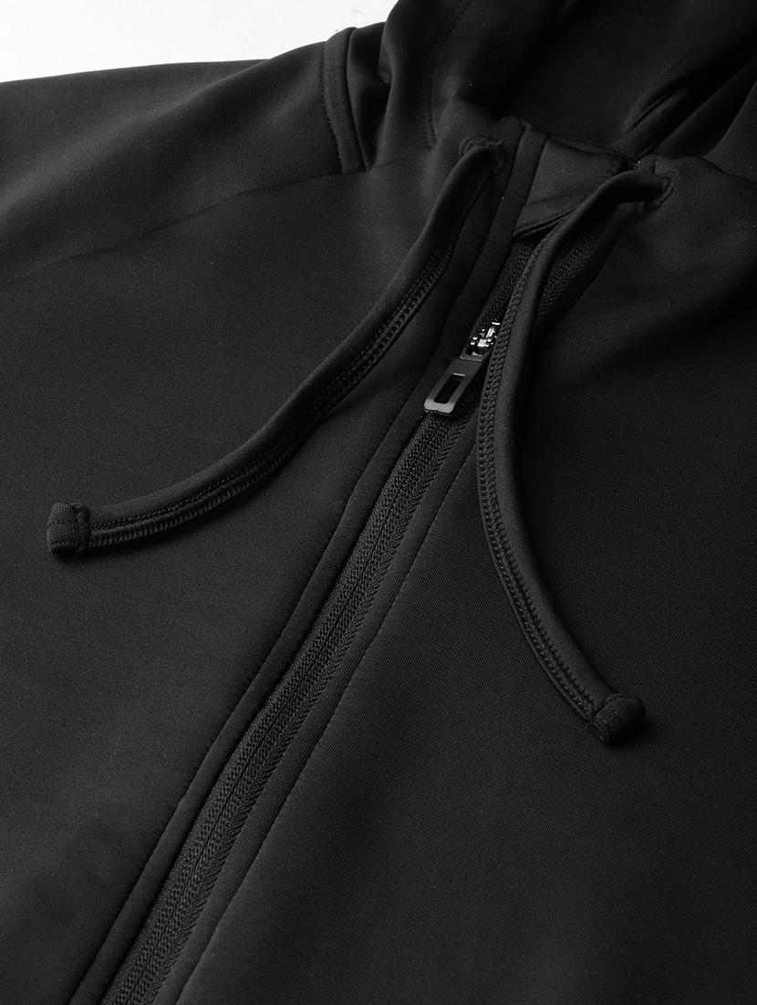 hooded neck solid sweatshirt - 17917622 - Standard Image - 4