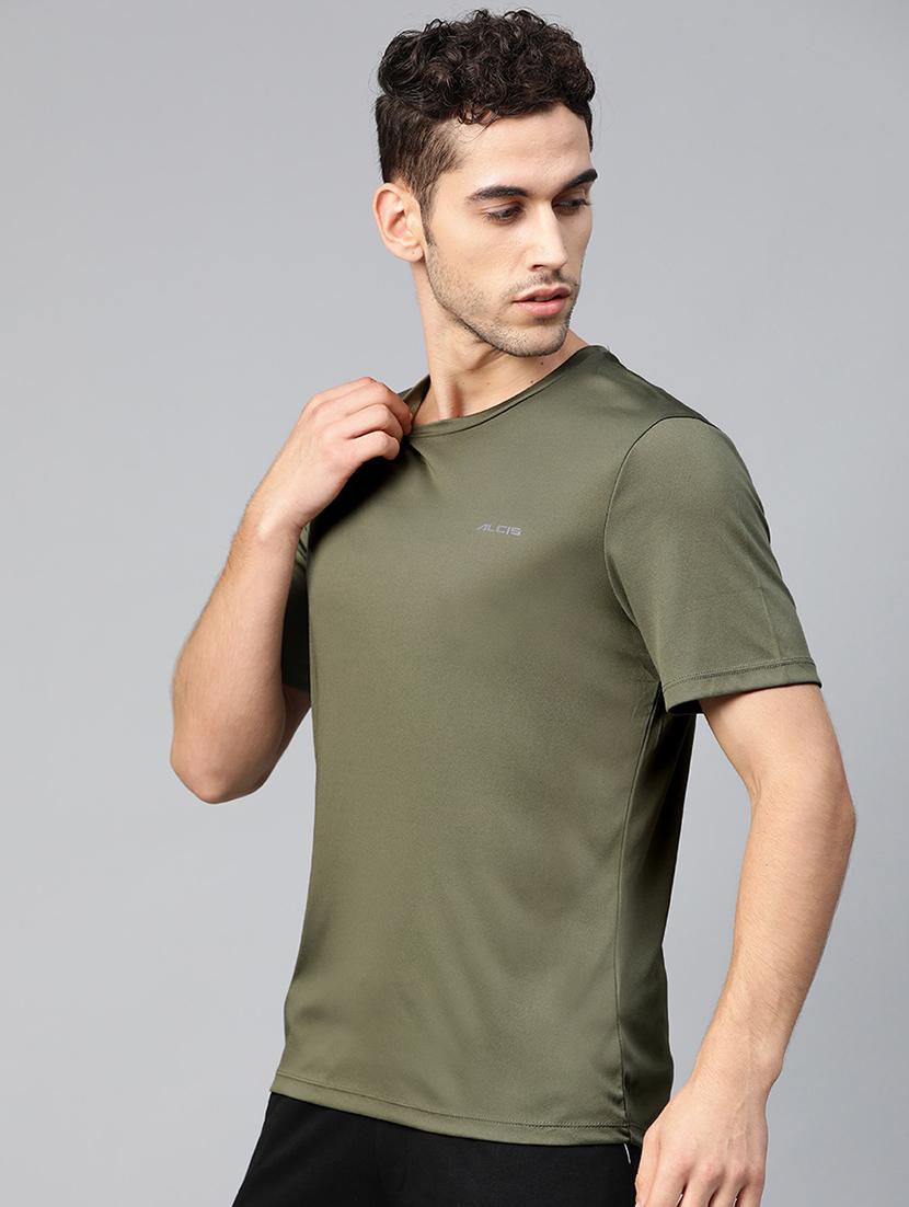 olive green solid t-shirt - 17922335 -  Standard Image - 1
