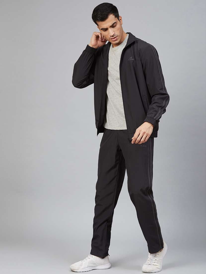 black solid track suit - 17922401 -  Standard Image - 1