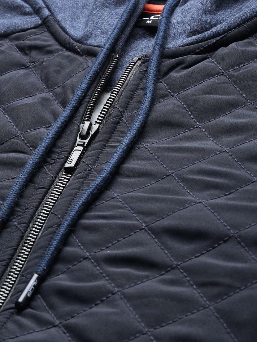 navy blue color block cut & sew sweatshirt - 17922446 -  Standard Image - 4