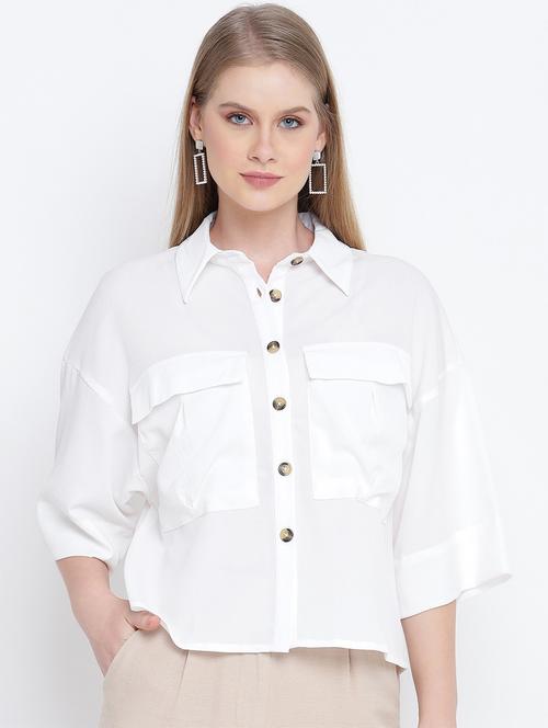 pocket patch solid shirt - 17923622 - Standard Image - 0