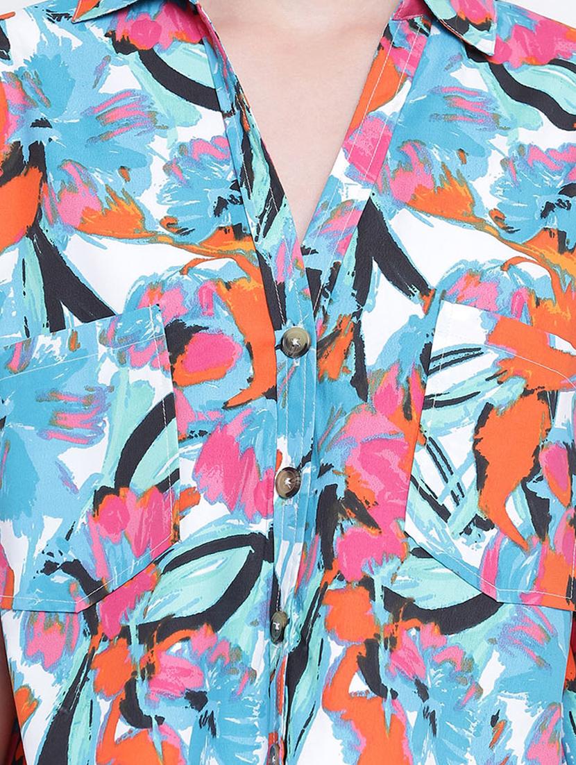 straight hem printed shirt - 17923625 - Standard Image - 4