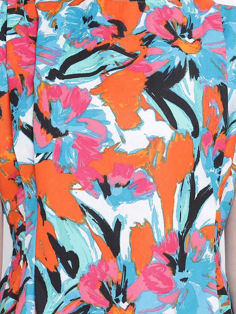 round neck printed top - 17923630 - Standard Image - 4