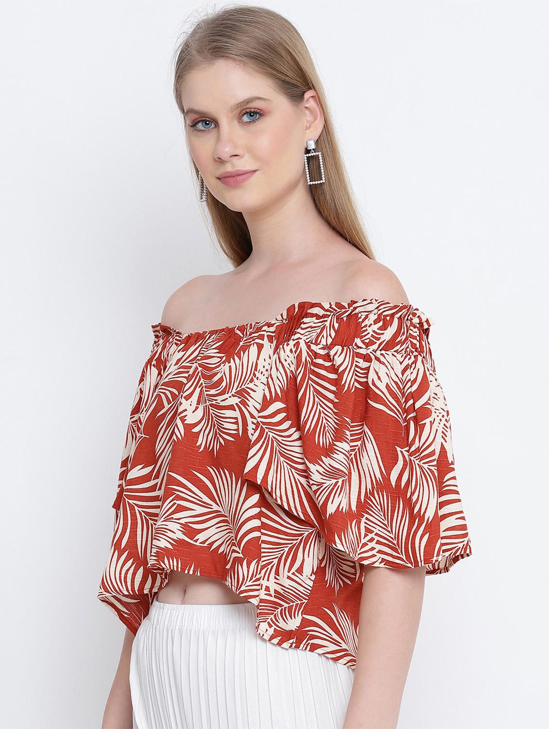 women's crop off shoulder top - 17923635 -  Standard Image - 1